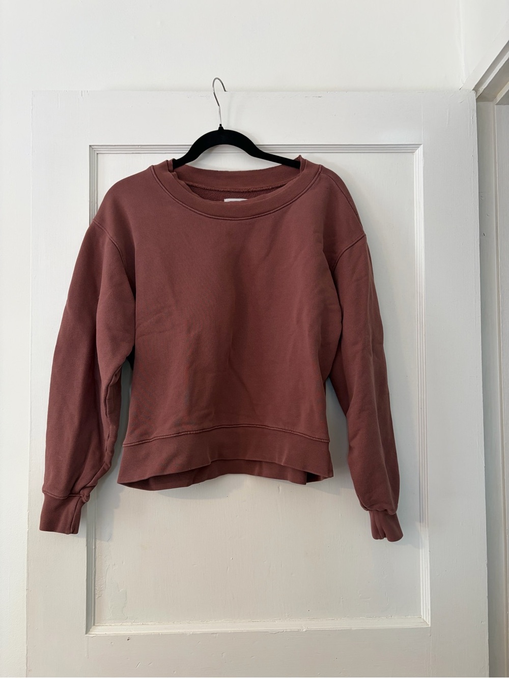 MATE the Label Chocolate Crewneck Cropped Sweatshirt